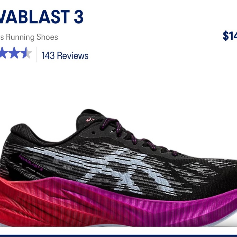 ASICS Novablast 3 Women’s athletic shoes- like new- size 7.5